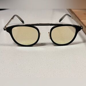 GARRETT LEIGHT VAN BUREN COMBO FOLDING SUNGLASSES BLACK GOLD MBK-G 46 23